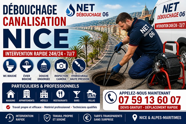 Débouchage canalisation Nice (06000)