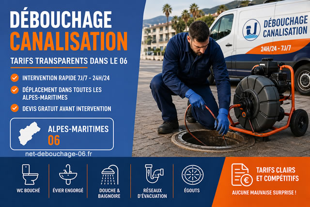 Débouchage canalisation : tarif et devis gratuit